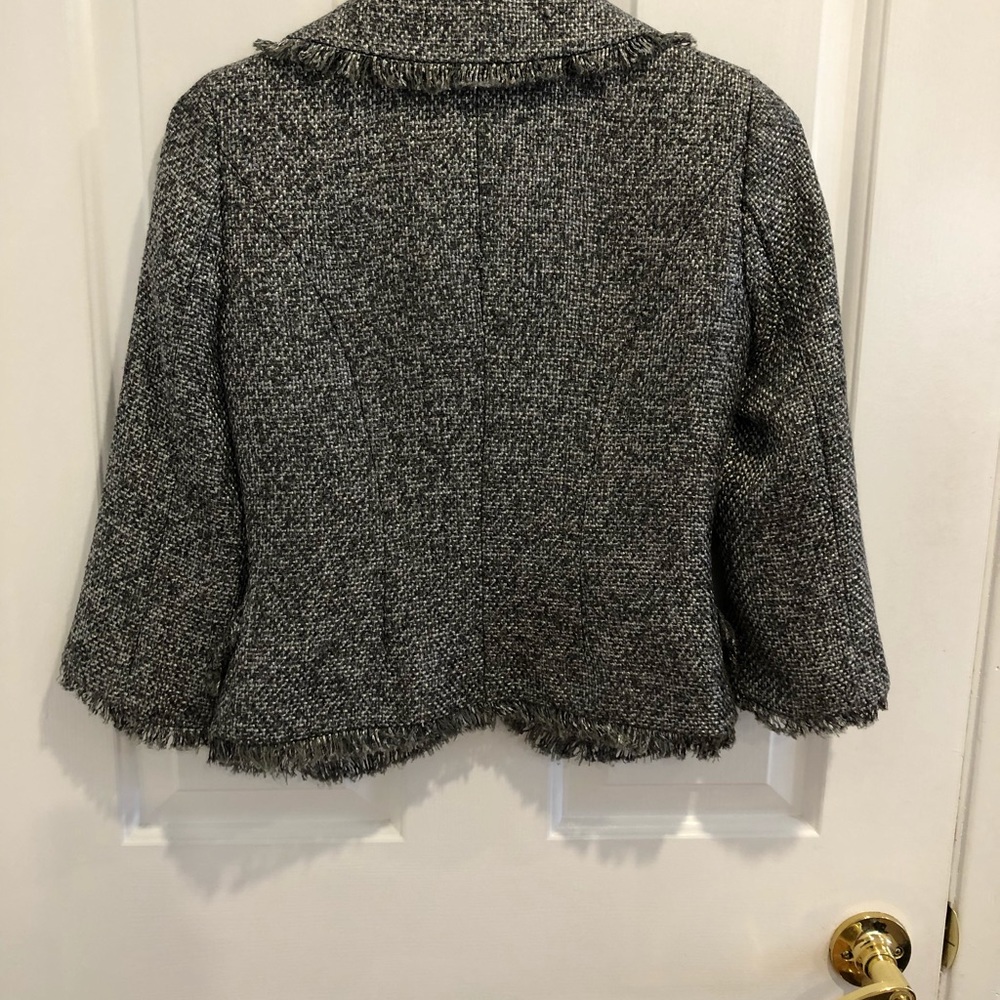 Bebe Size 0 Blazer Jacket Gray - image 4